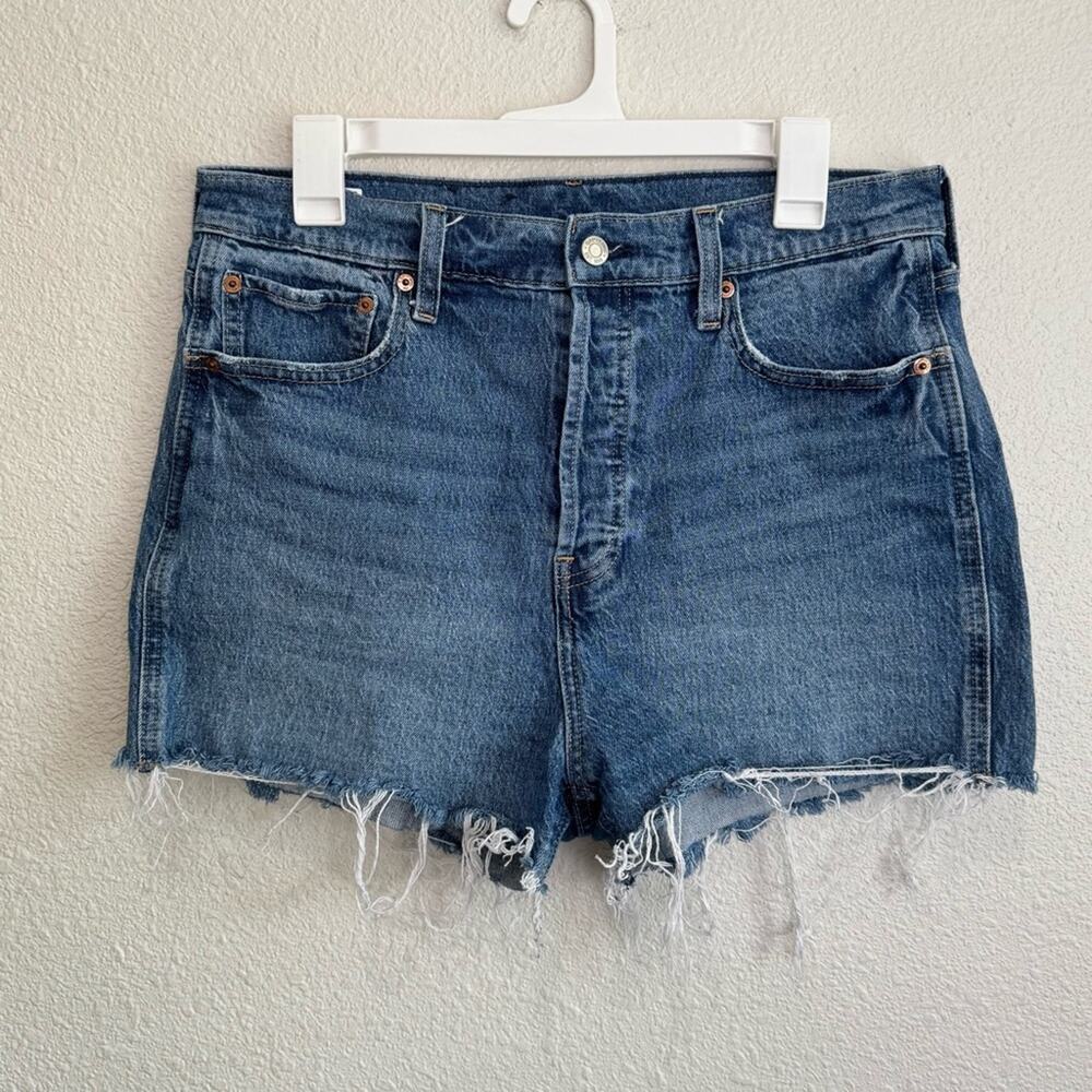 Gap Womens Size 31/12r Cheeky Short Sky High Medium Wash Festival Boho Casual
